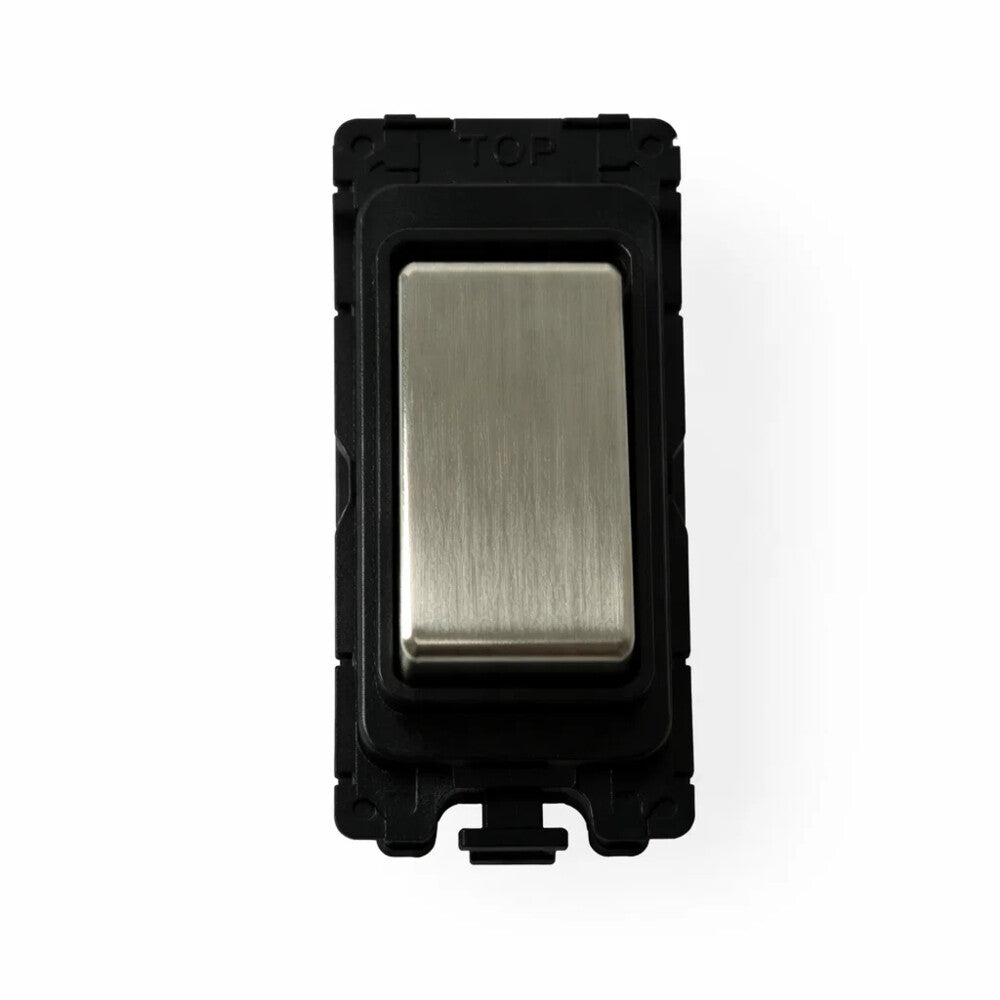 2 way grid switch - Black and Satin Chrome Switch