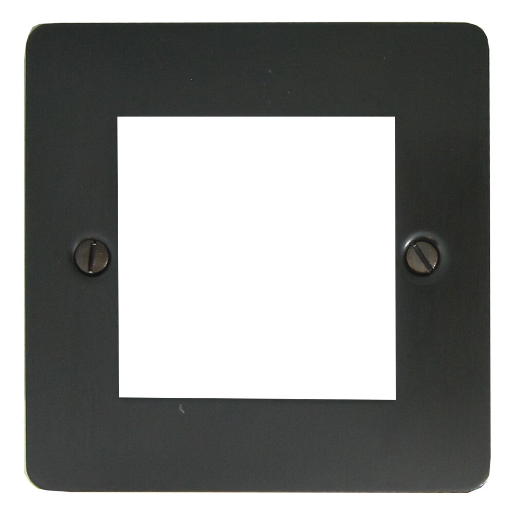 Flat Black Bronze 1 Gang 2 Mod Euro