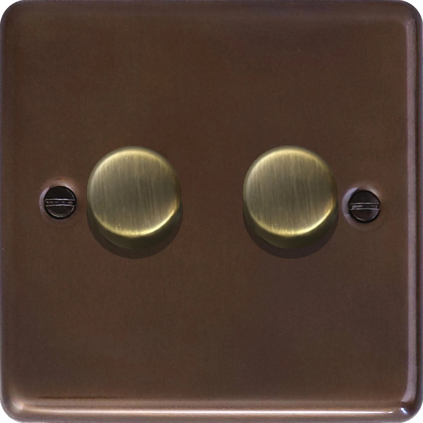 Contour Medium Bronze 2 Gang LED Dimmer