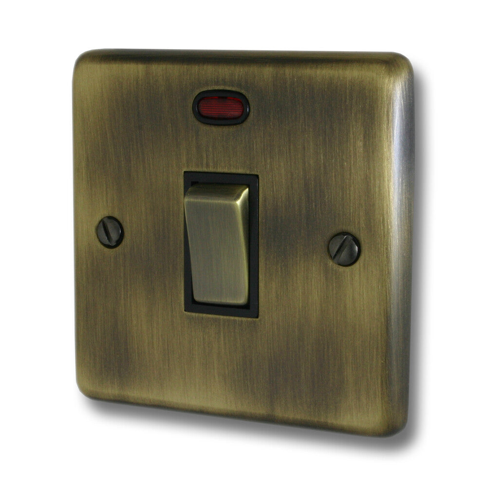 Contour Antique Brass 20 Amp DP Switch (Brass Switch)