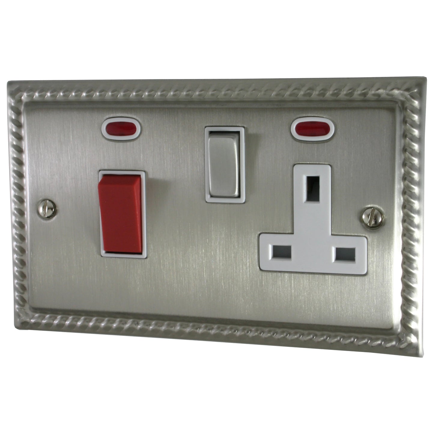 Georgian Satin Nickel Cooker Socket