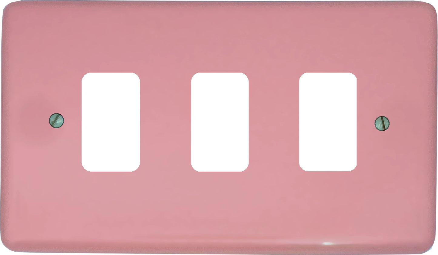 Contour Pink 3 Gang Grid Plate