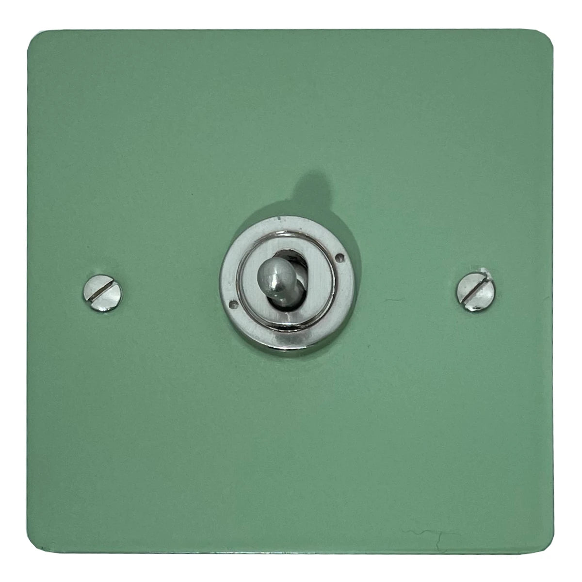 Flat Sage Green 1 Gang Grid Toggle Plate (Plate Only)