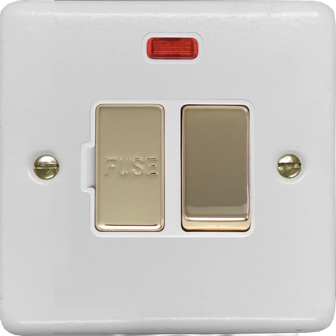 Contour Flat White Contour Switch Fused Spur & Neon