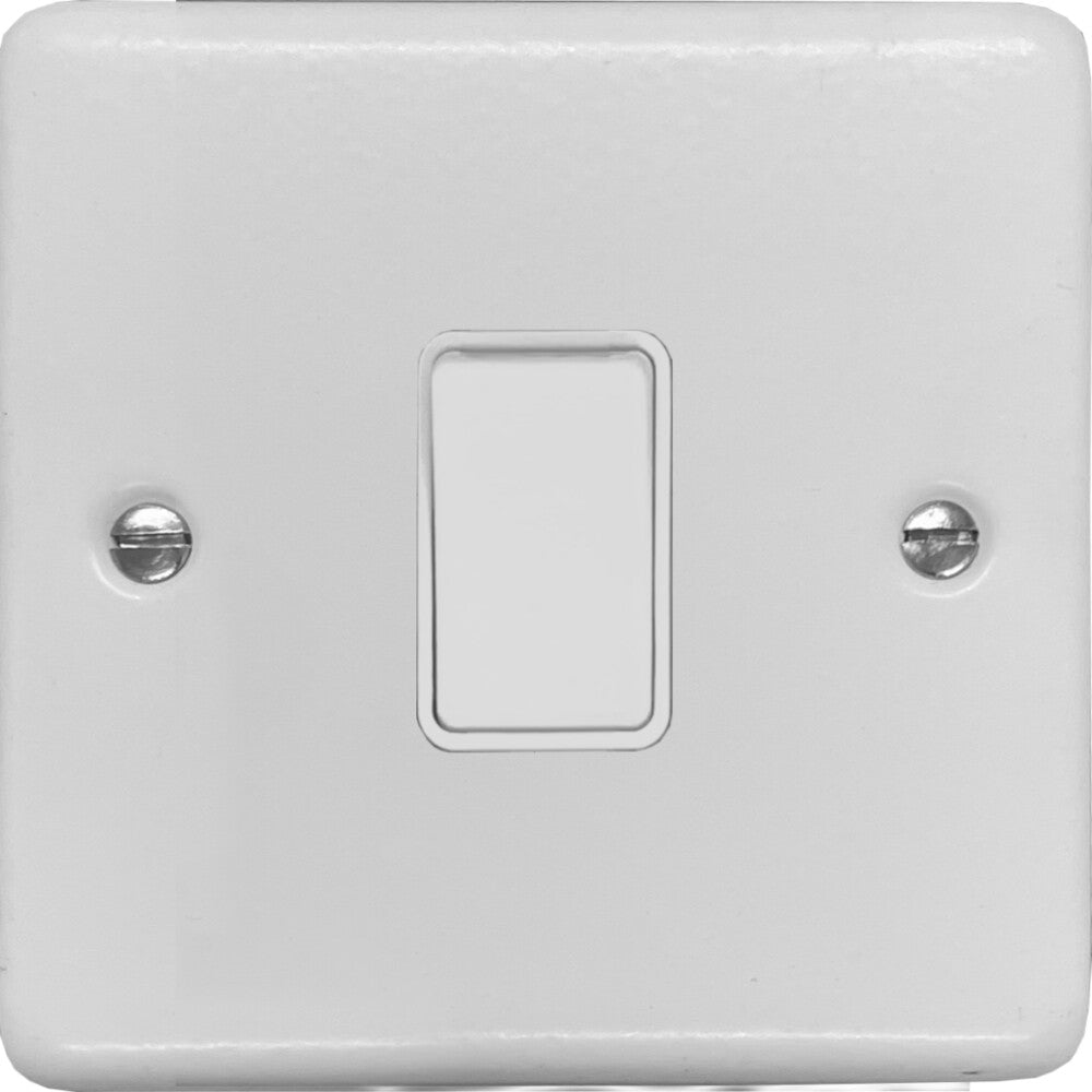 Contour Flat White 1 Gang Switch