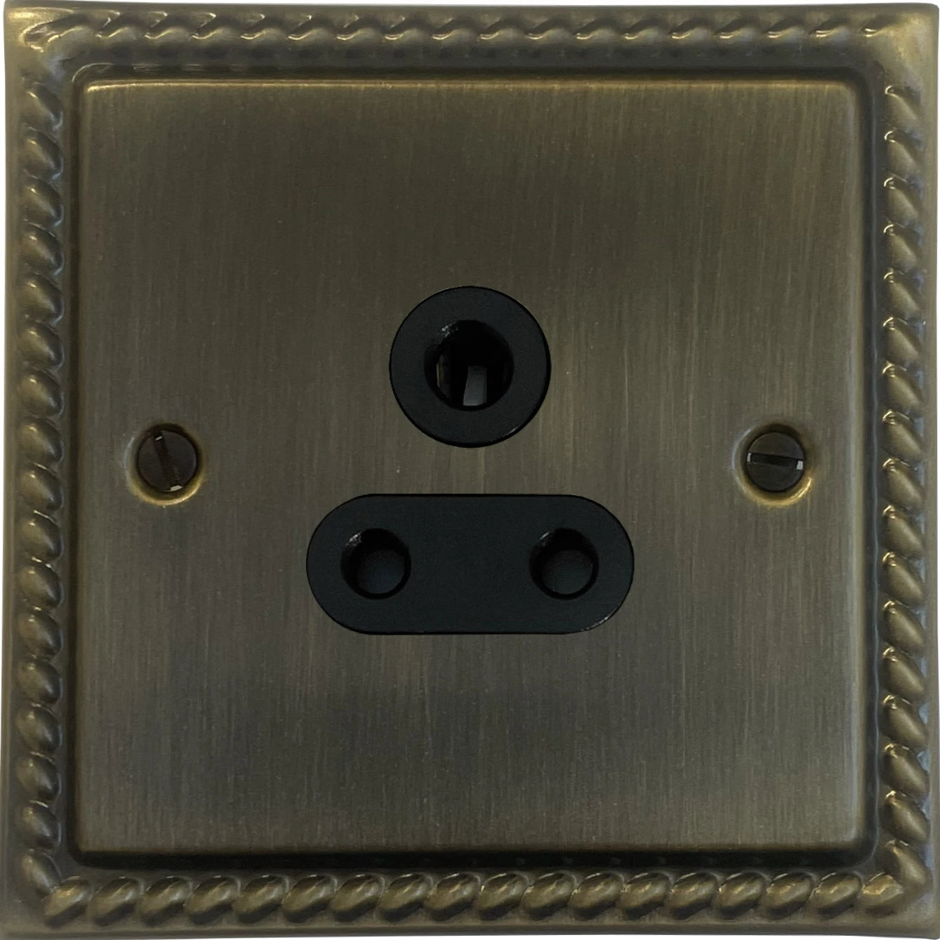Georgian Antique Brass 5 Amp Socket