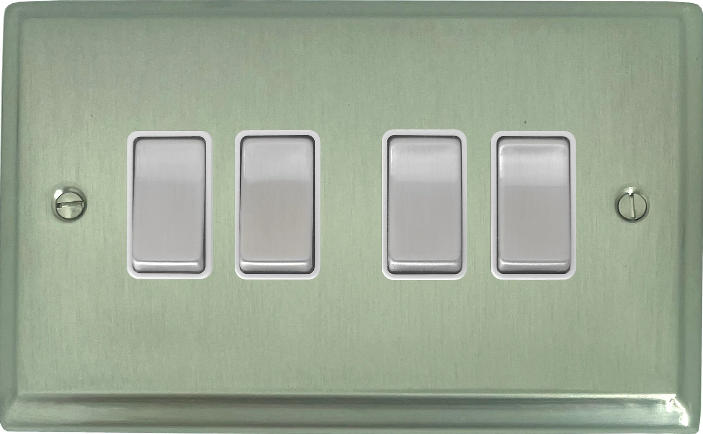 Deco Satin Nickel 4 Gang Switch