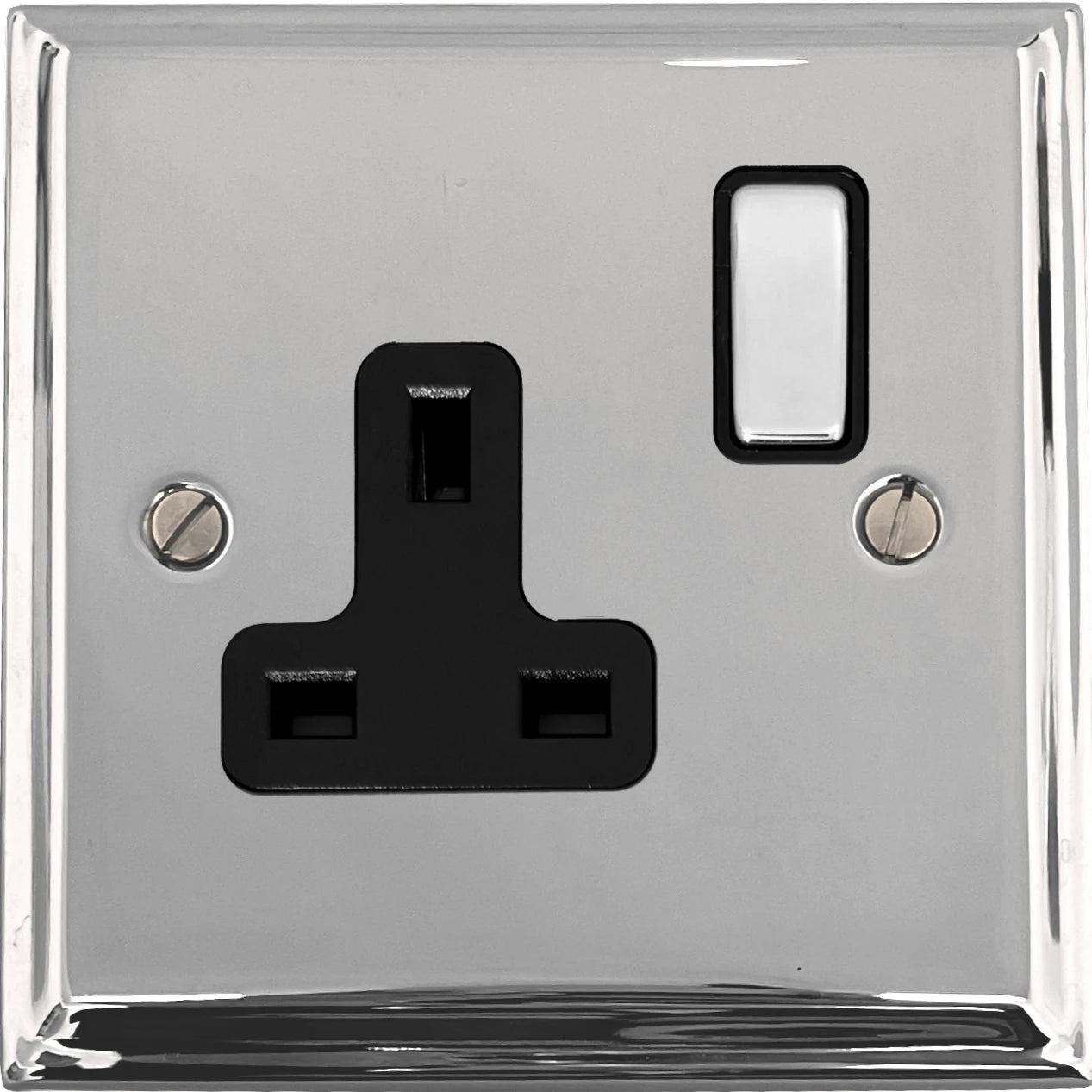Deco Polished Chrome 1 Gang Socket