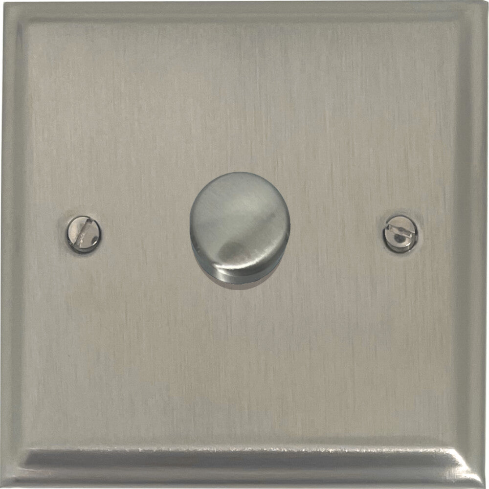 Deco Satin Nickel 1 Gang 120W LED Dimmer
