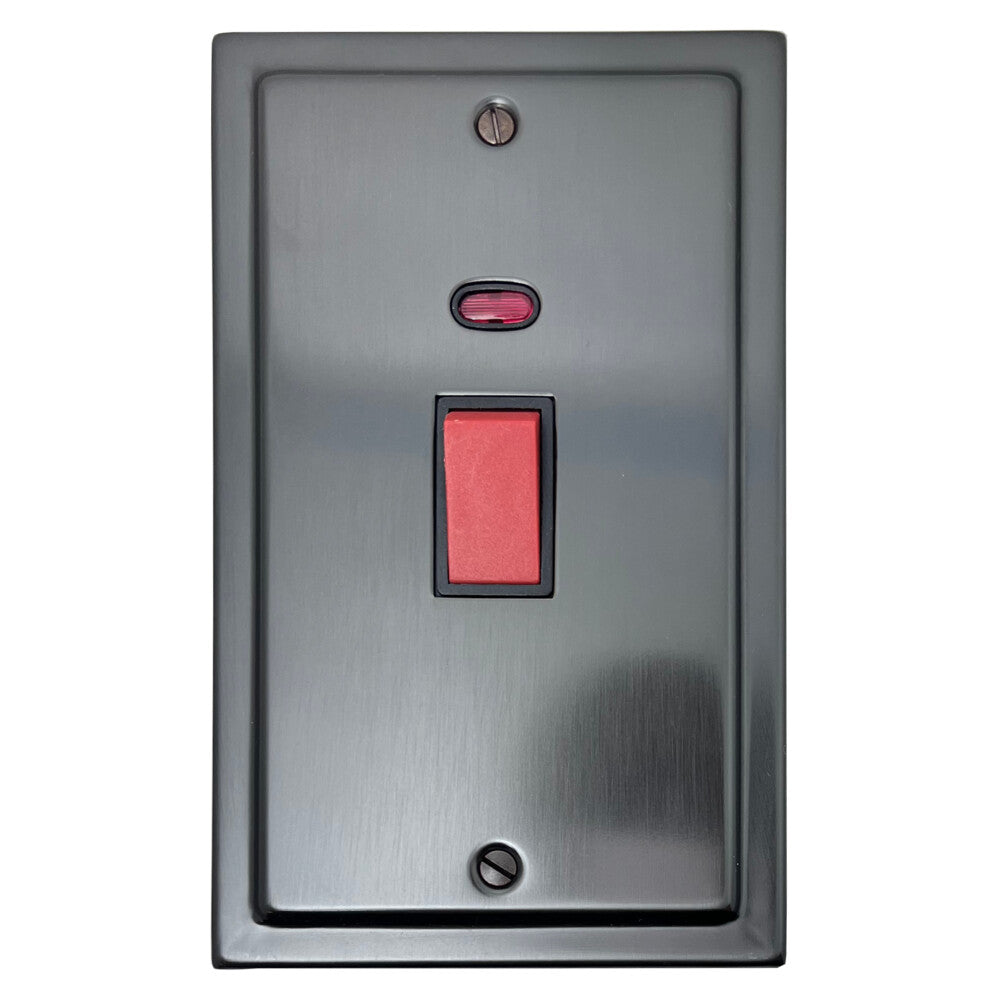 Victorian Black Bronze 45 Amp Dp Switch & Neon & L/Plate
