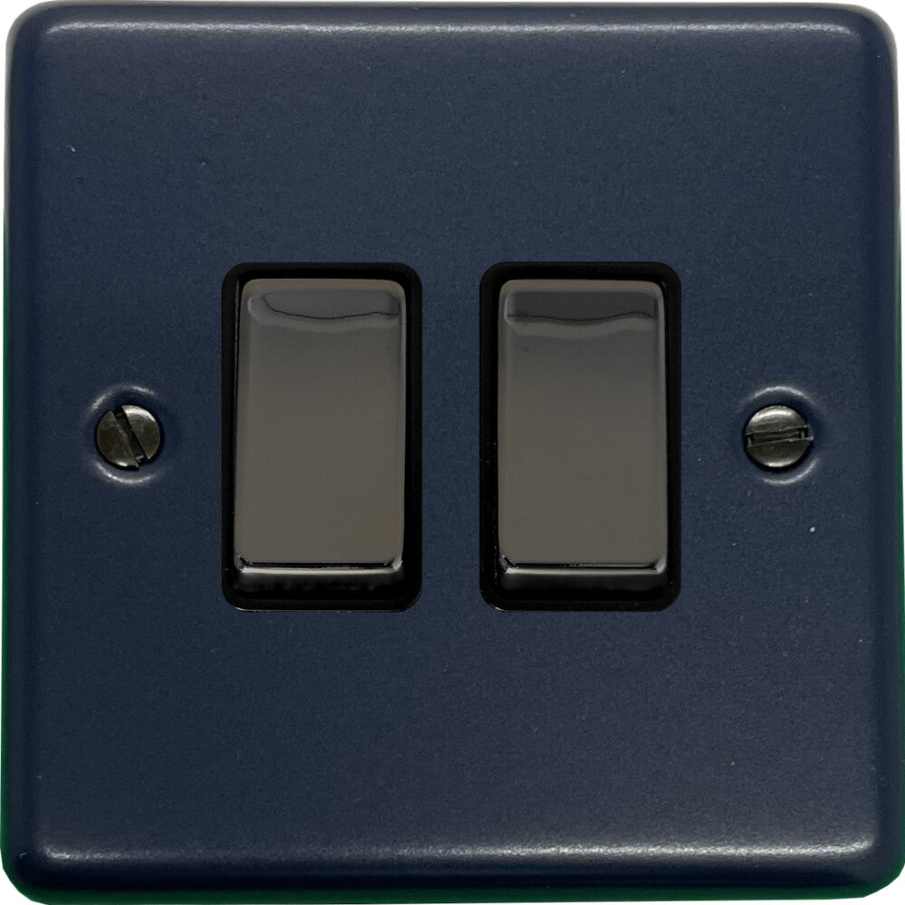 Contour Blue 2 Gang Switch