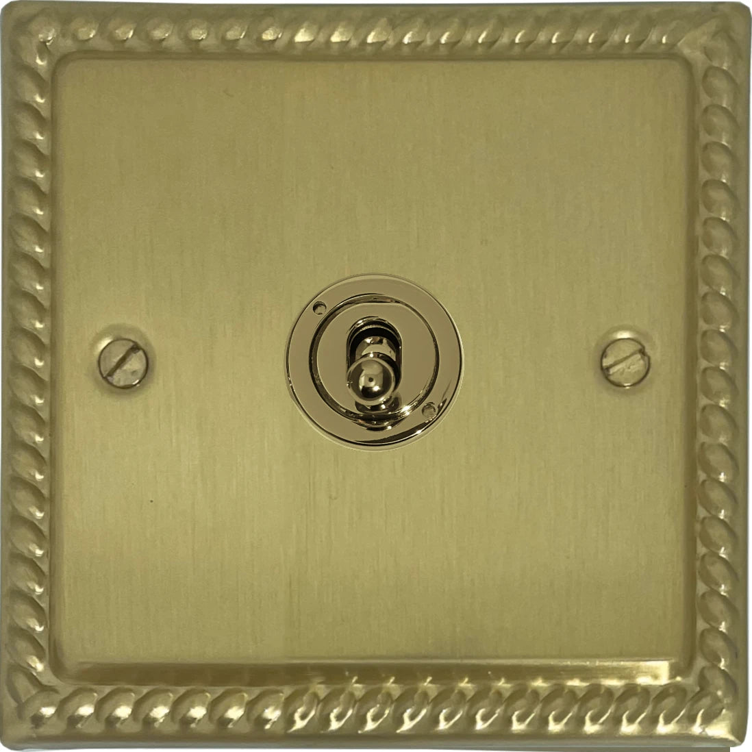 Georgian Satin Brass 1 Gang Toggle