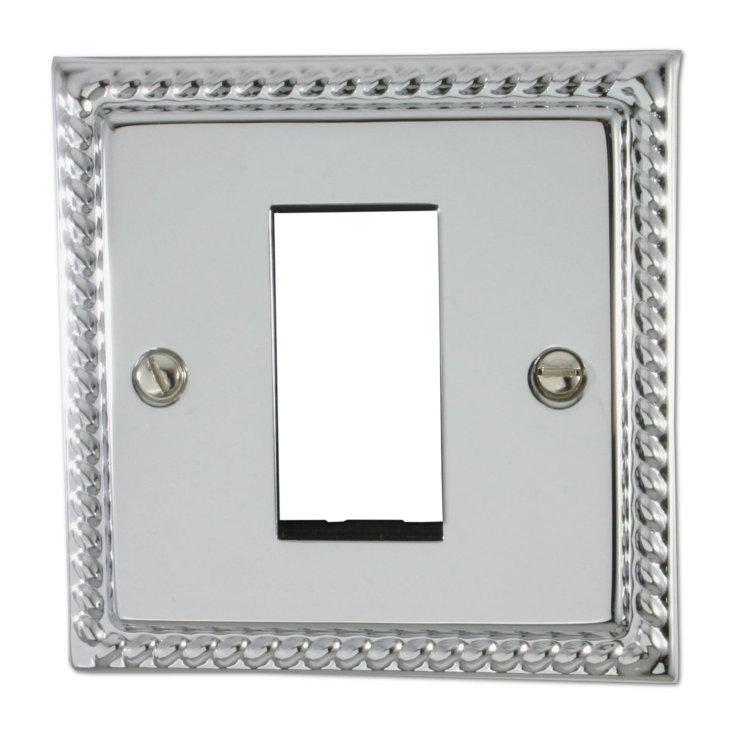 Georgian Polished Chrome 1 Gang Mod Plate & Frame