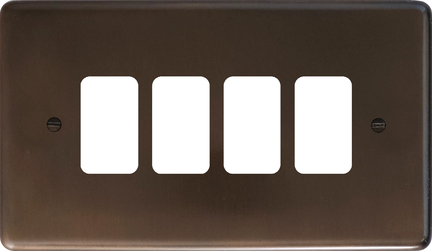 Contour Medium Bronze 4 Gang Grid Plate