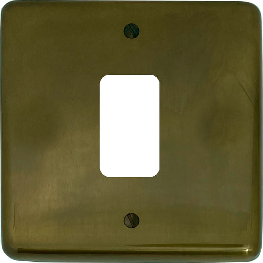Contour Medium Bronze 1 Gang Grid Plate