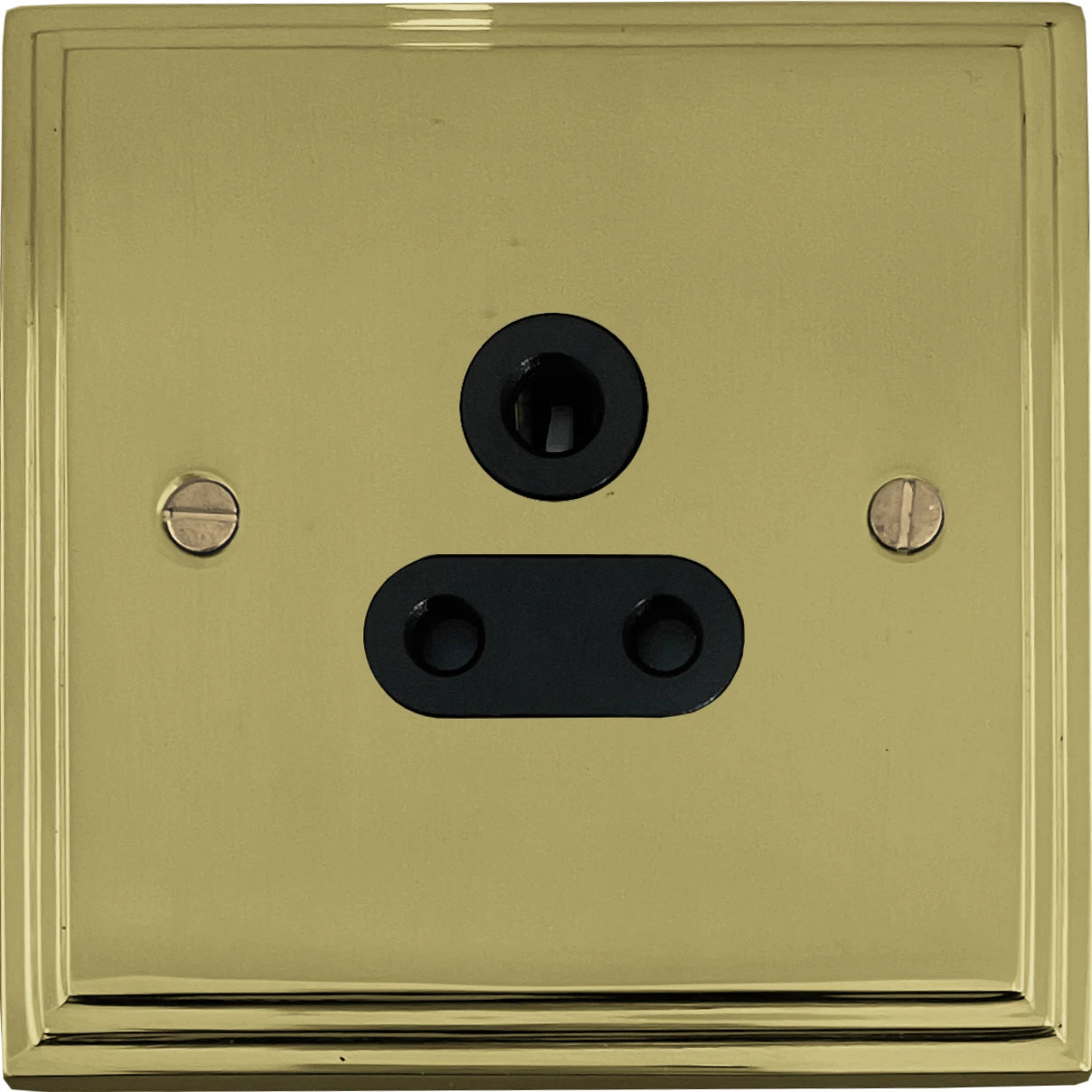 Victorian Polished Brass 5 Amp Socket