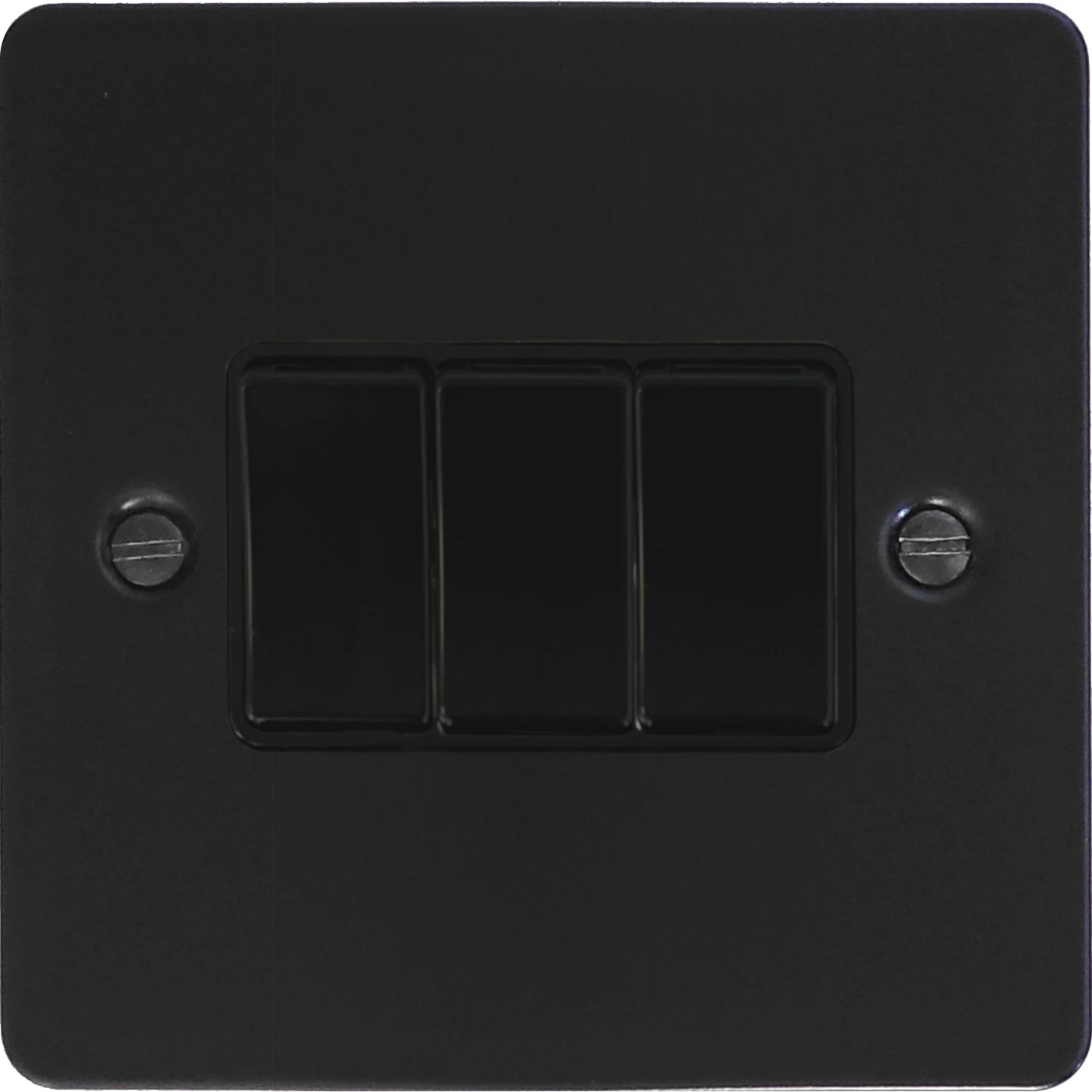 Flat Black 3 Gang Switch (Black Switches)