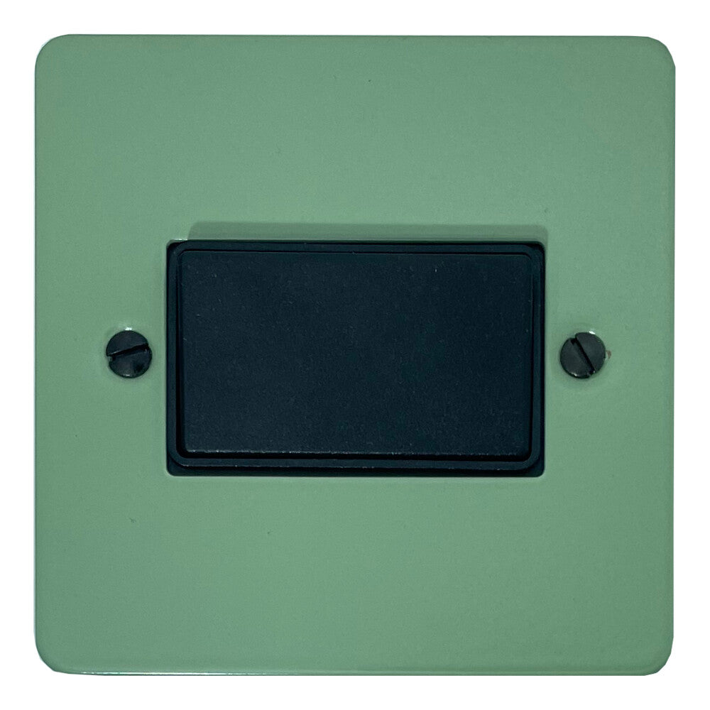 Flat Sage Green Fan Isolator (Black Switch)