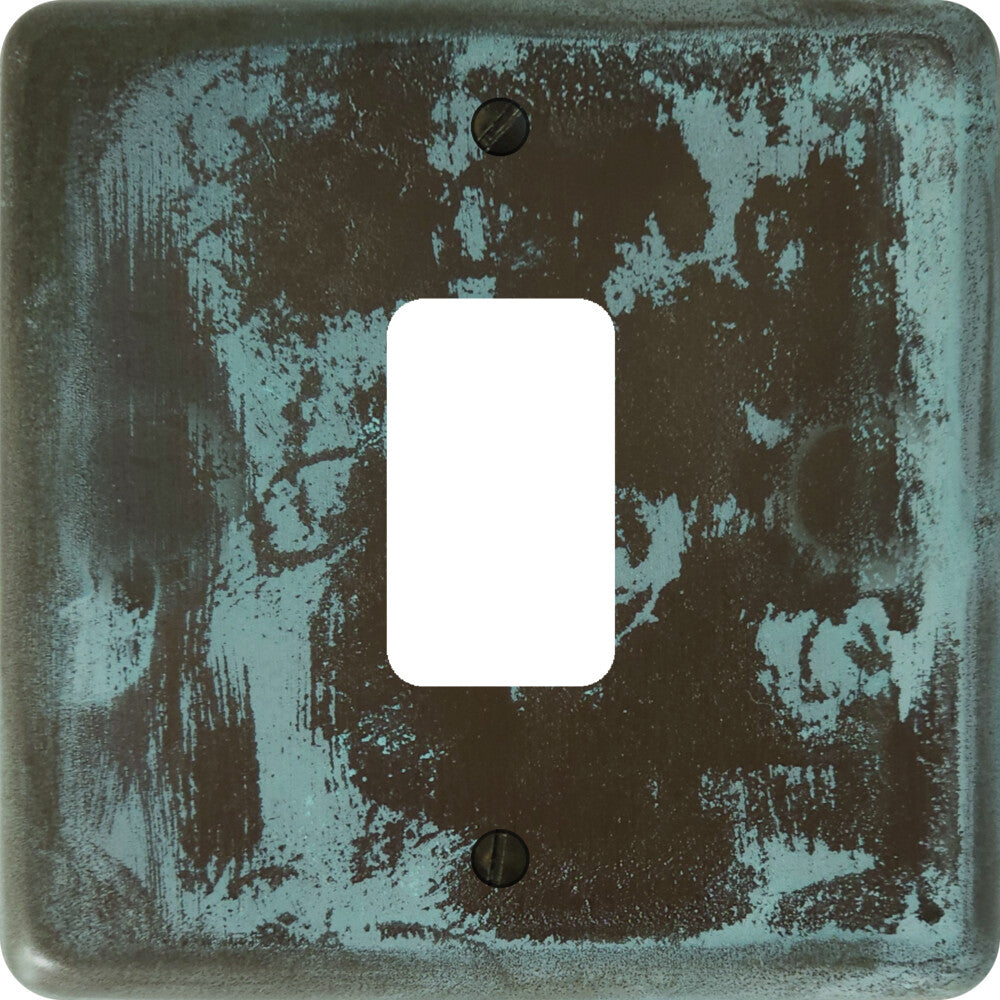 Contour Verdigris 1 Gang Grid Plate