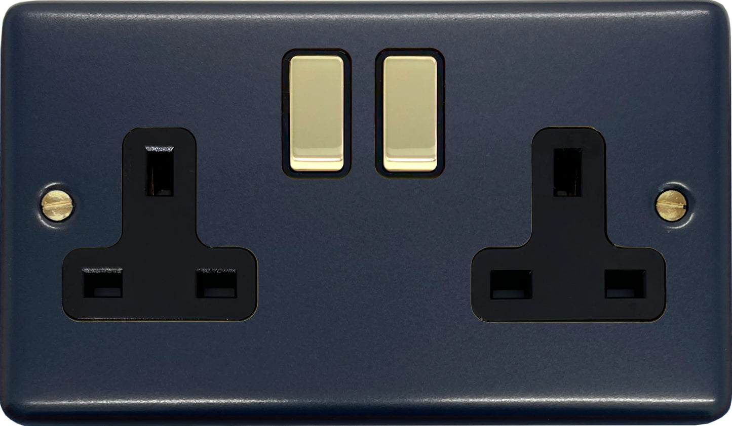 Contour Blue 2 Gang Socket