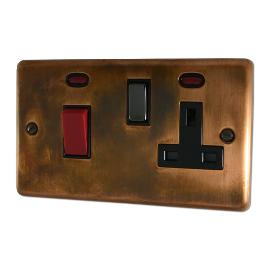 Contour Tarnished Copper Cooker Socket