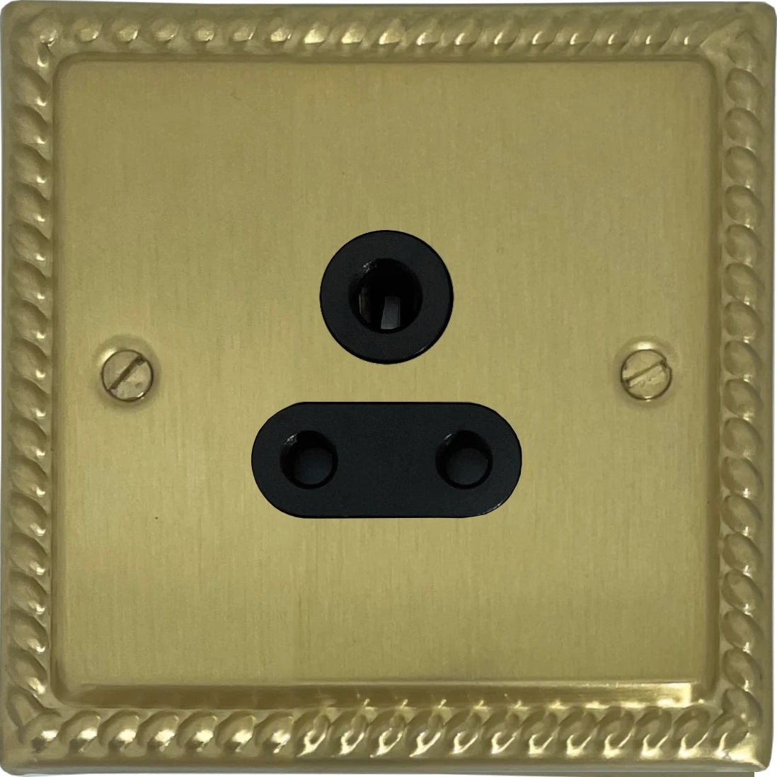 Georgian Satin Brass 5 Amp Socket