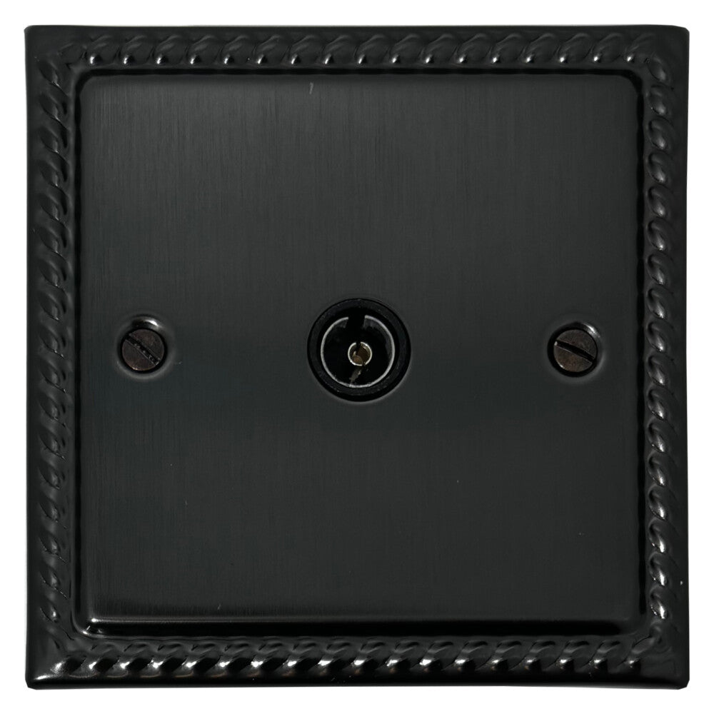 Georgian Black Bronze 1 Gang Coax Point