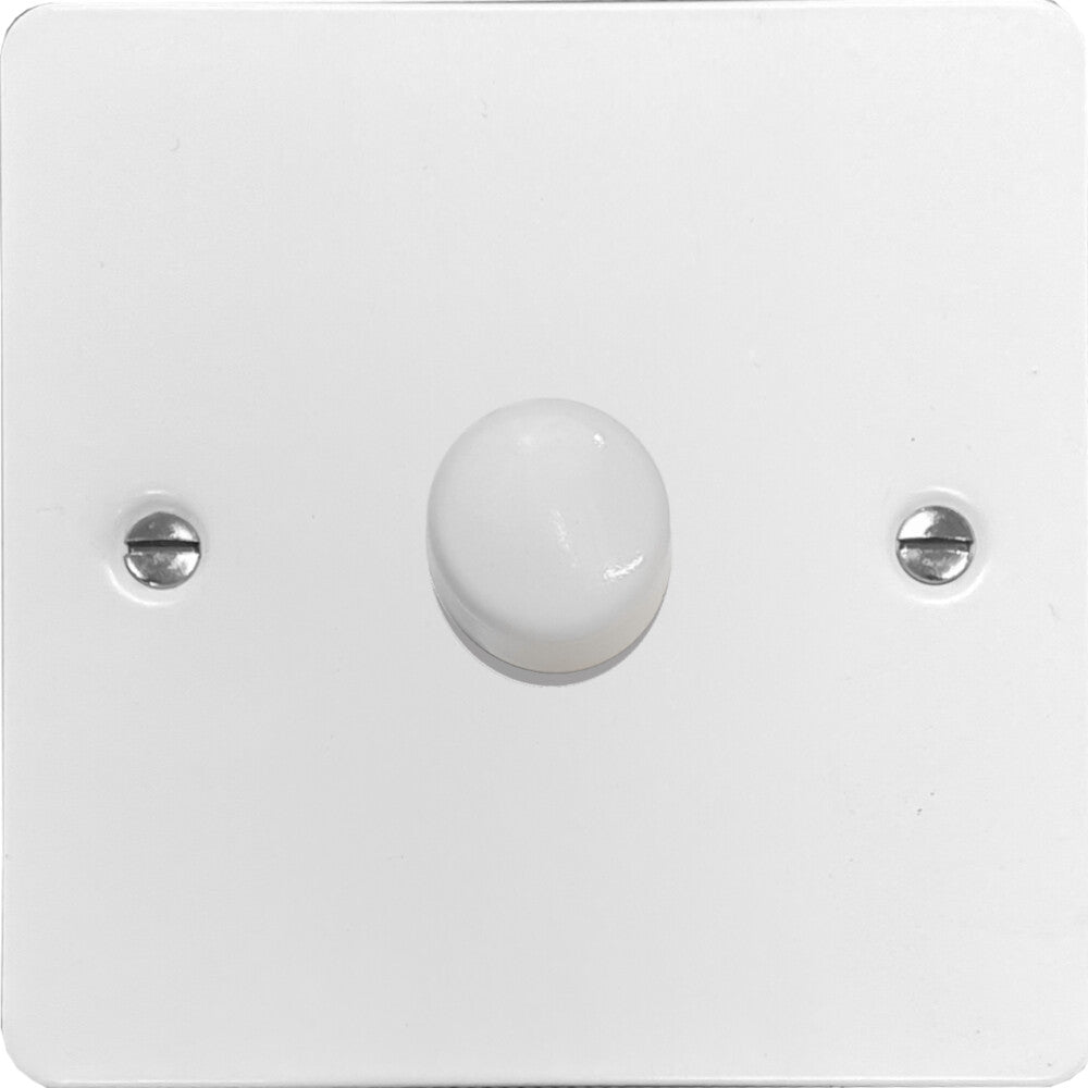 Flat White 1 Gang 120W LED Dimmer