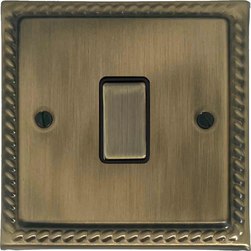Georgian Light Antique Brass Intermediate Switch (Brass Switch)