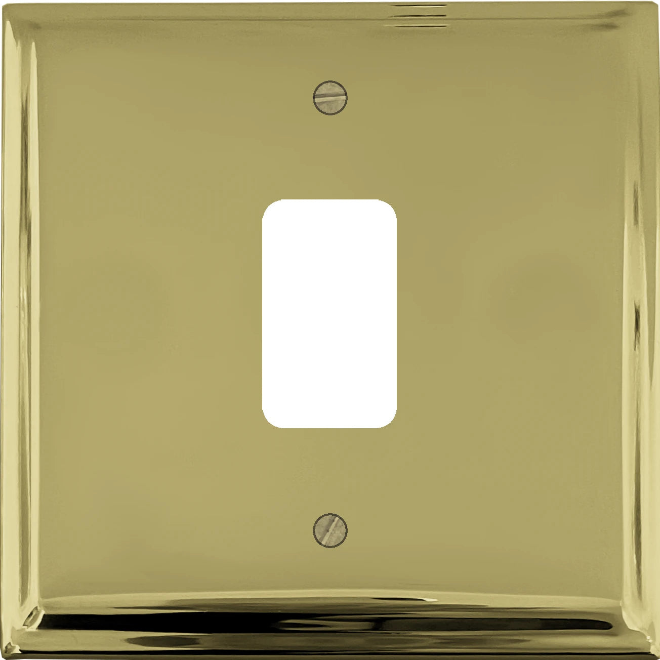 Deco Polished Brass 1 Gang Grid Plate