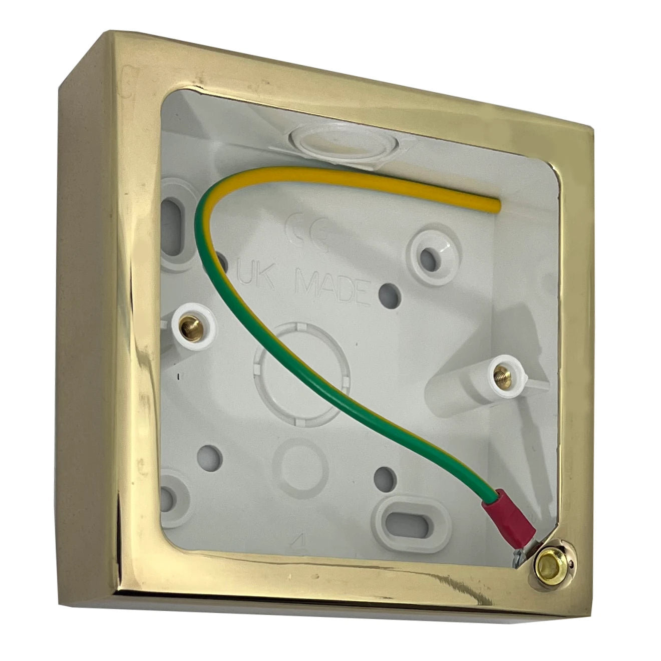 Single Polished Brass Pattress Box