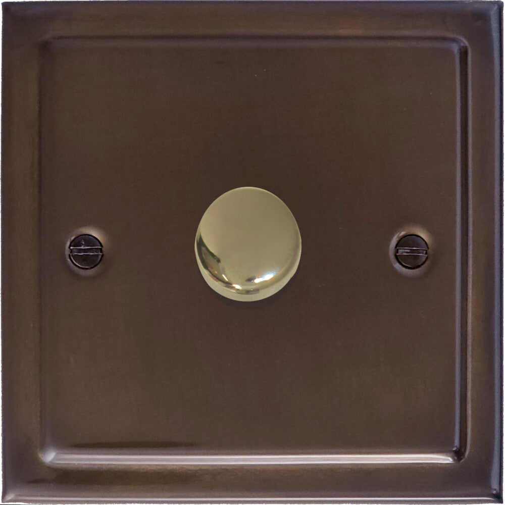 Victorian Medium Bronze 1 Gang LED Dimmer