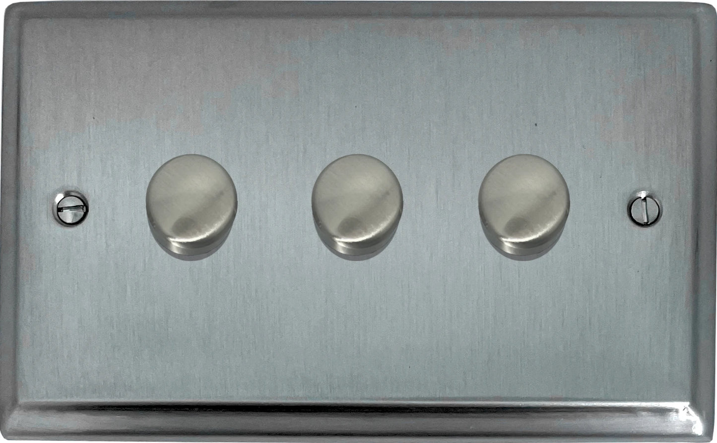 Deco Satin Chrome 3 Gang LED Dimmer