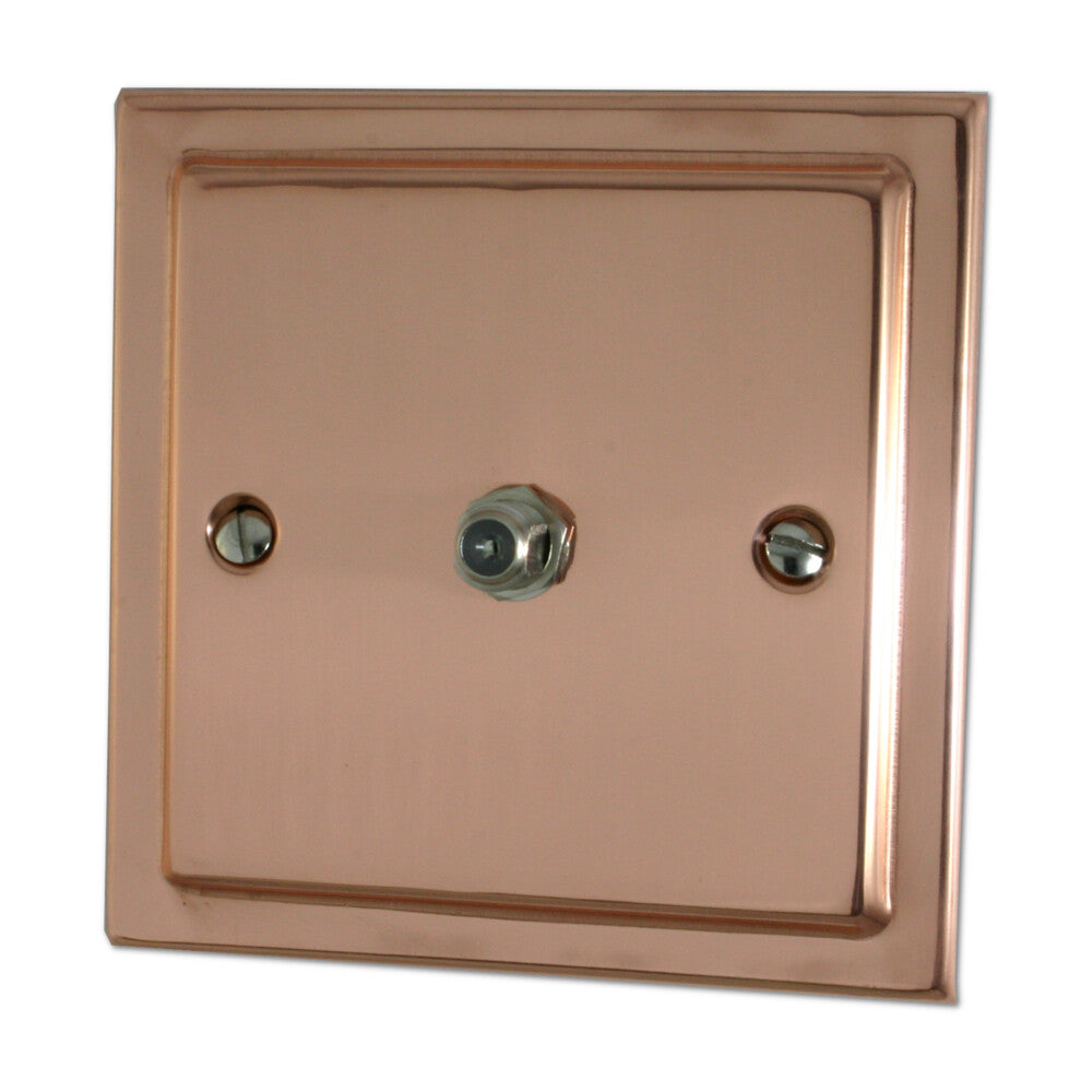 Victorian Polished Copper 1 Gang Satellite