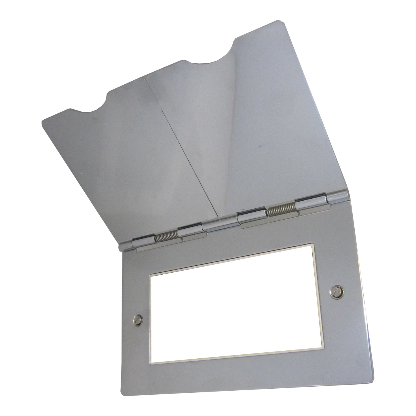 2 Gang 4 Module Polished Chrome Euro Floor Socket