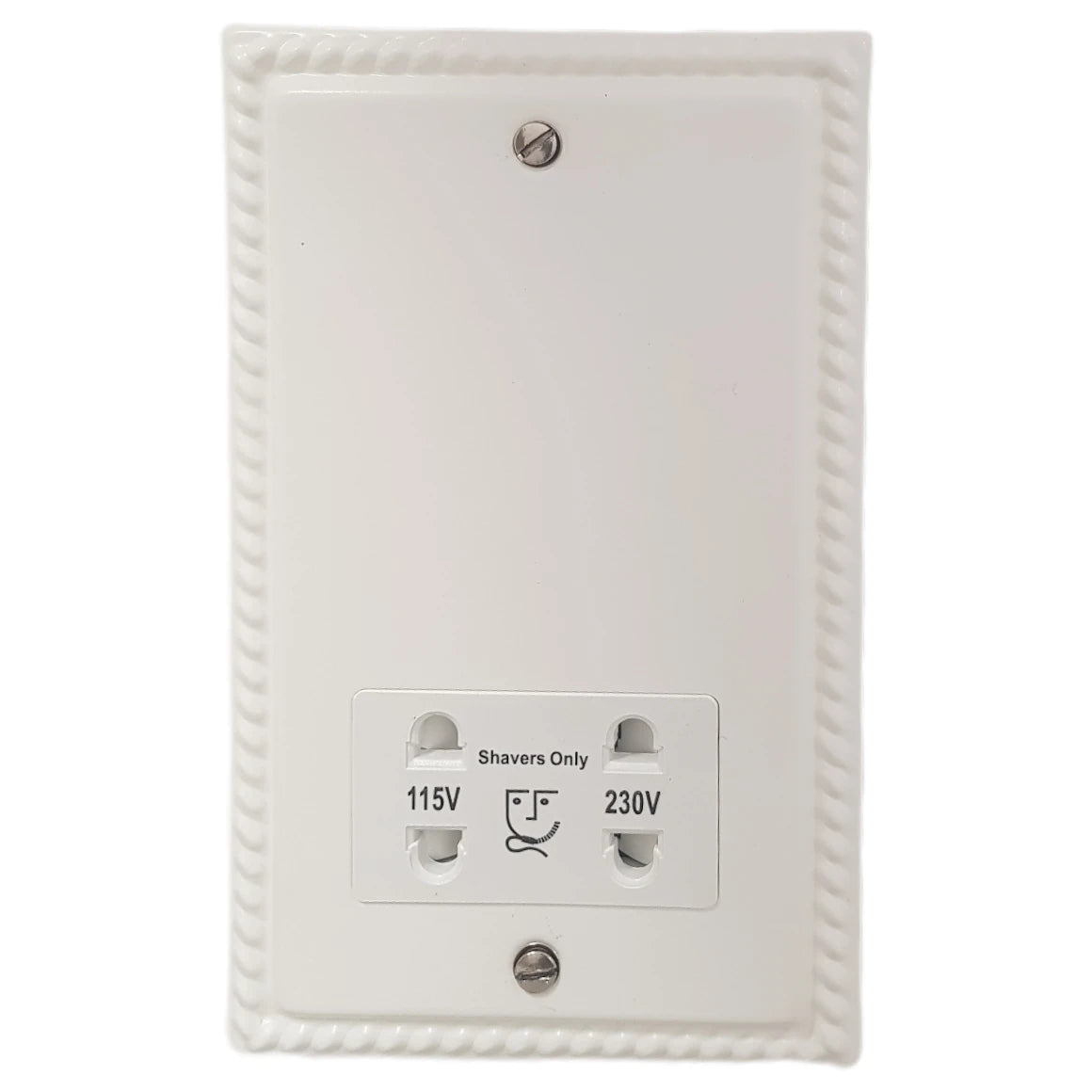 Georgian Flat White Shaver Socket
