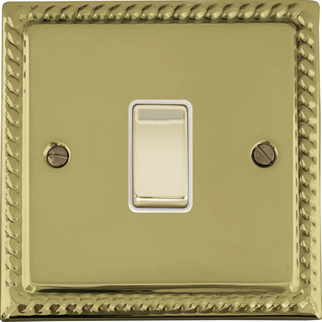 Georgian Polished Brass 1 Gang 2 Way Switch