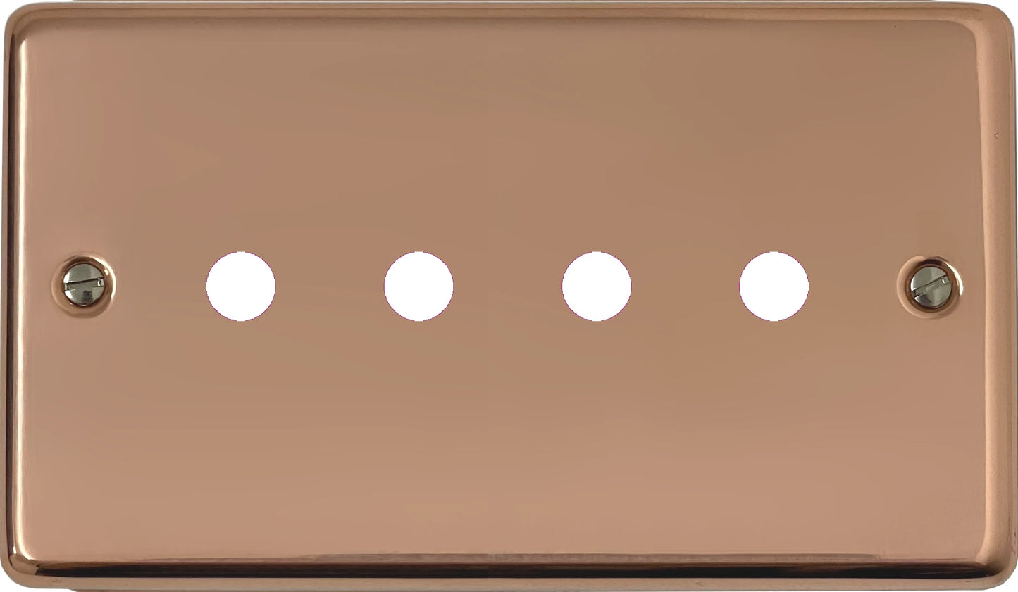 Contour Bright Copper 4 Gang Grid Toggle Plate