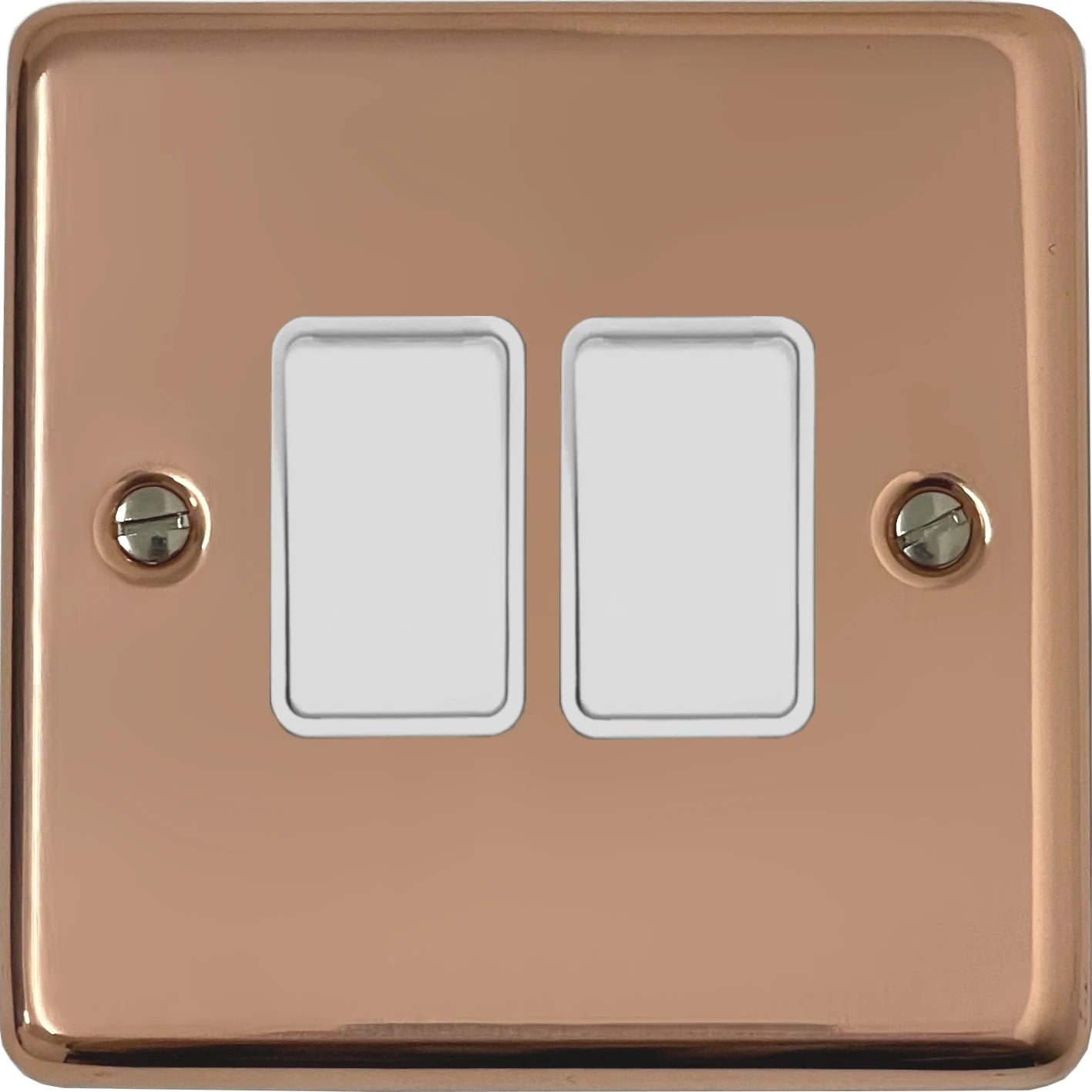 Contour Bright Copper 2 Gang Switch