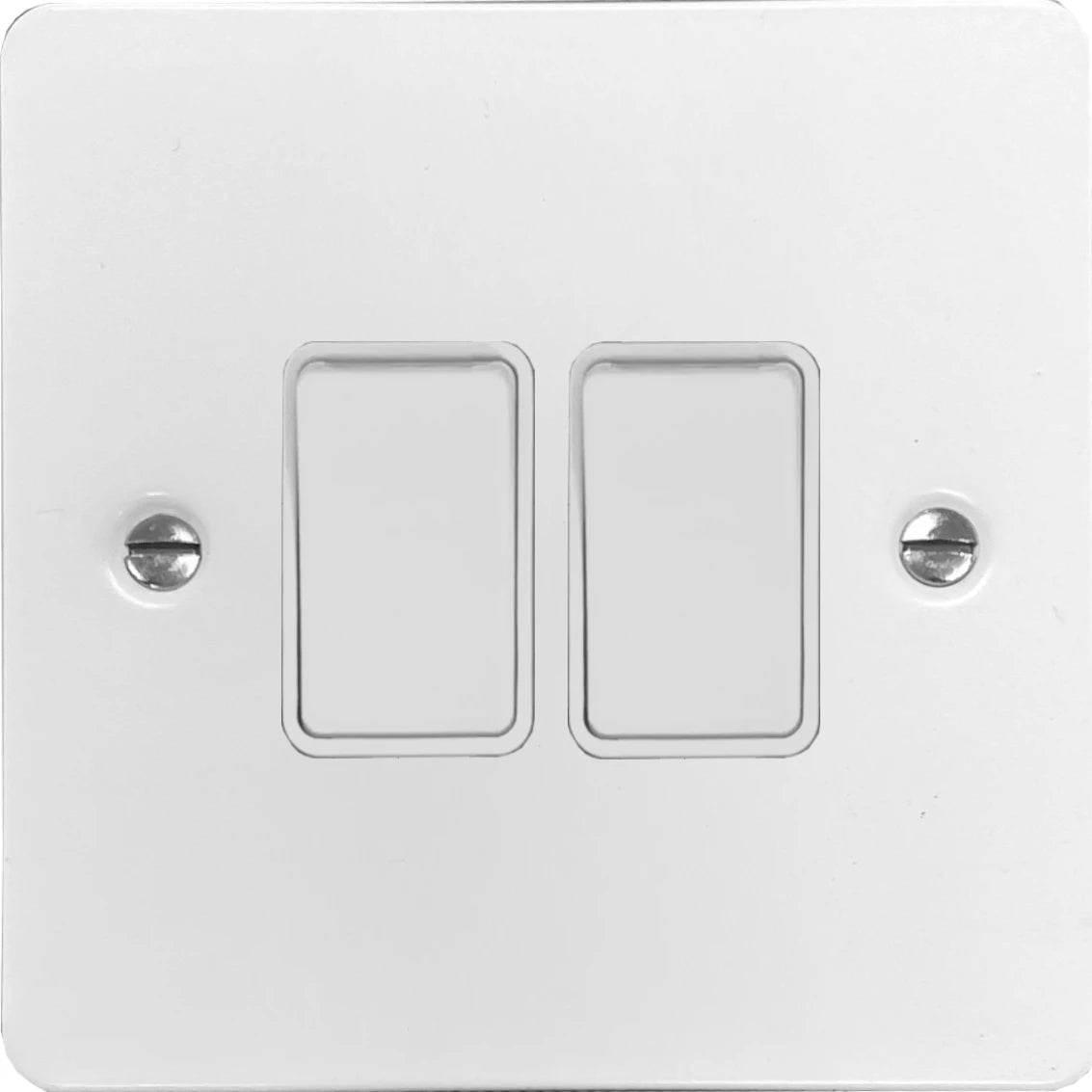 Flat White 2 Gang 2 Way Switch