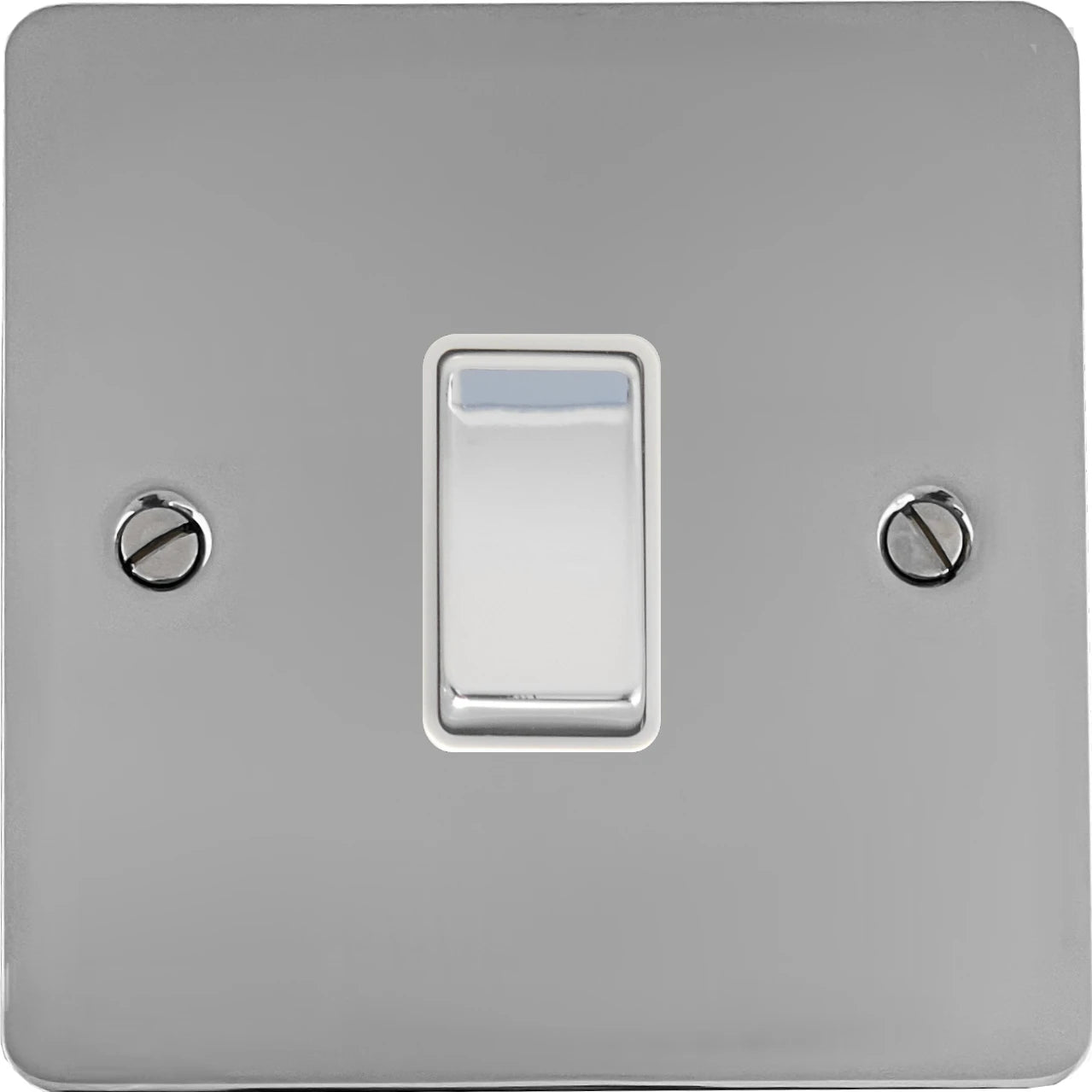 Flat Polished Chrome 1 Gang 2 Way Switch