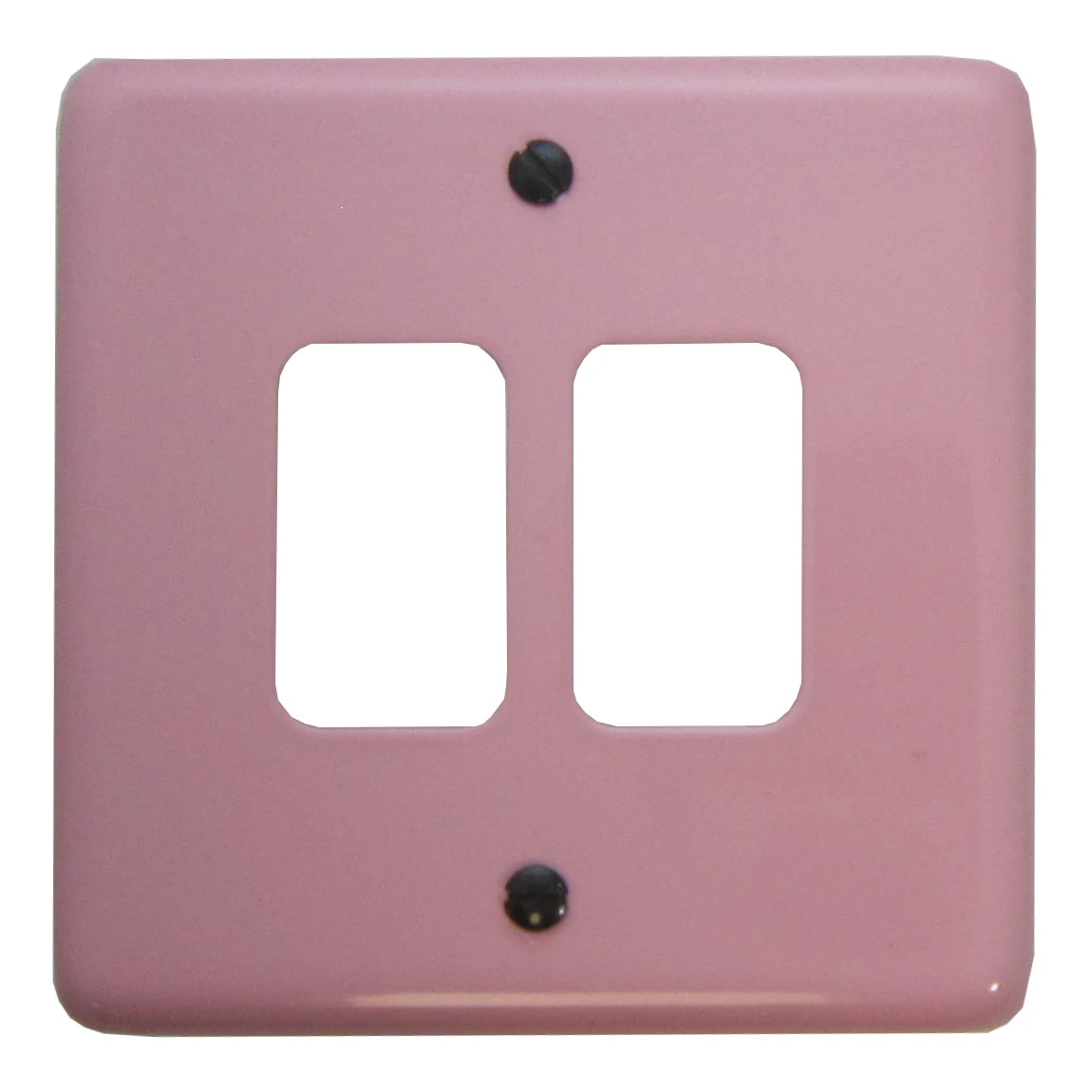 Contour Pink 2 Gang Grid Plate