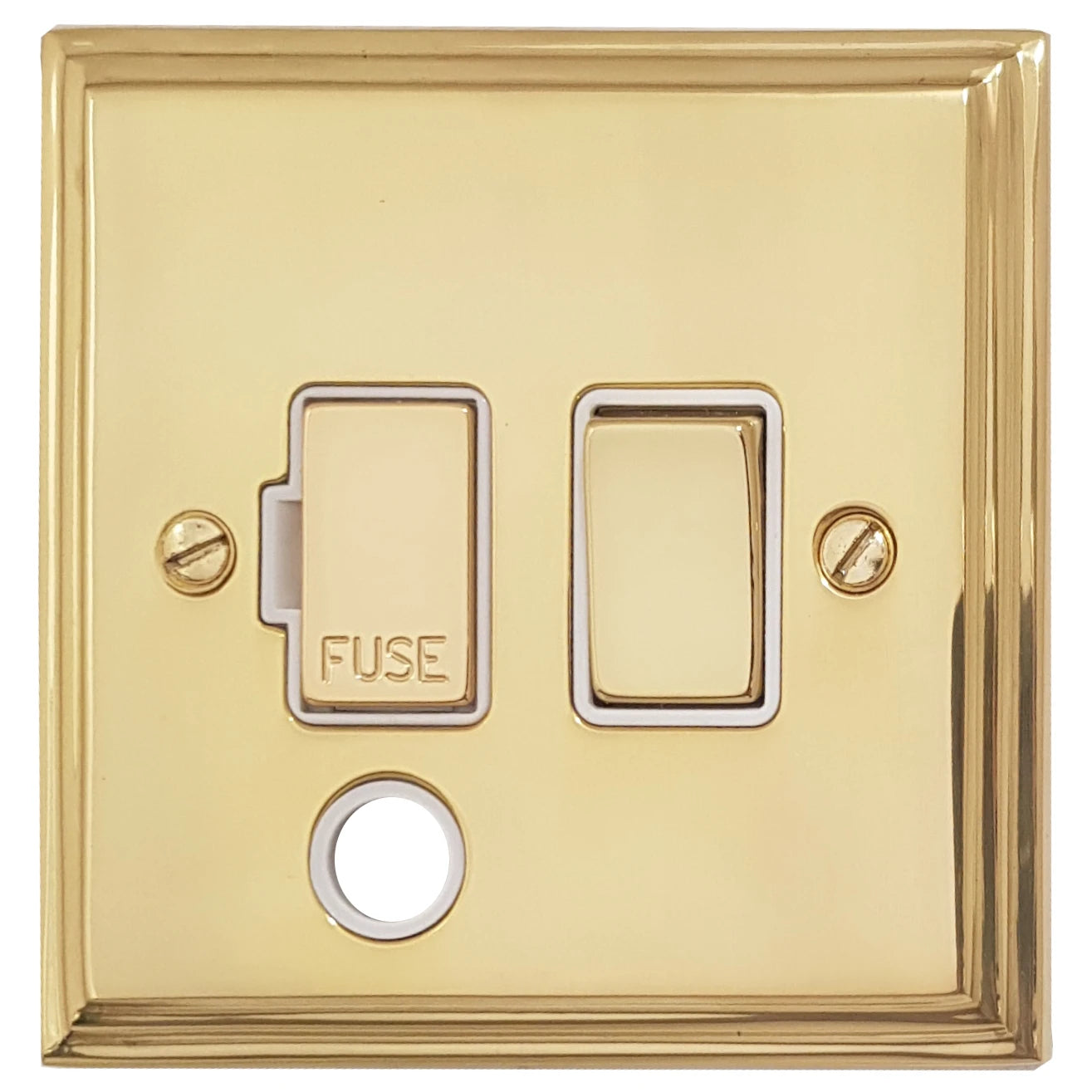 Victorian Polished Brass Switch Fused Spur & F/Out