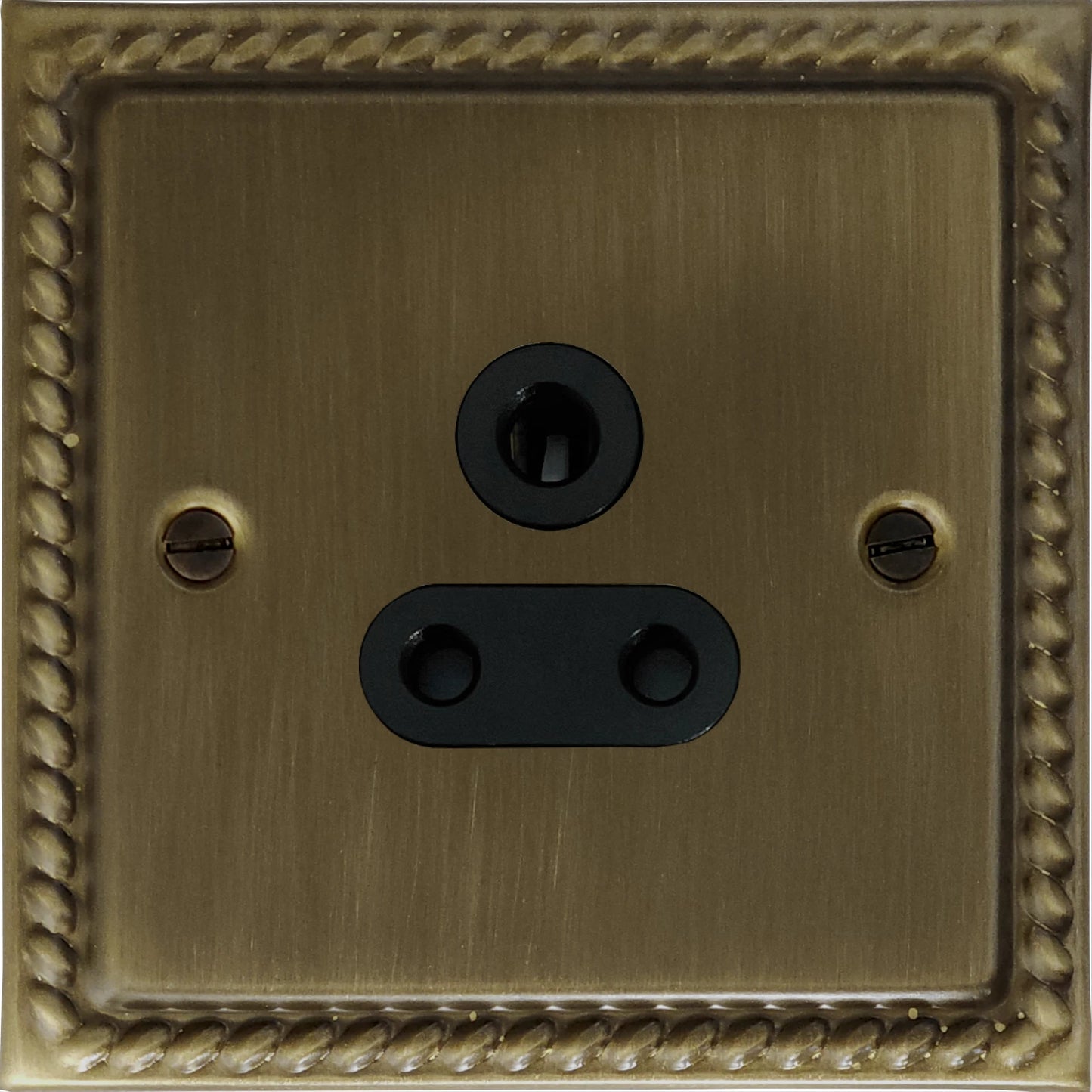 Georgian Antique Brass 5 Amp Socket
