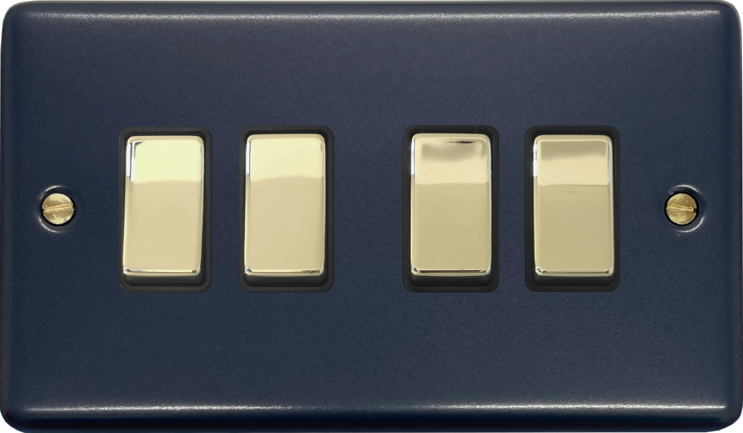 Contour Blue 4 Gang Switch