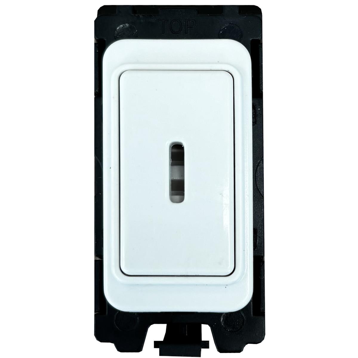 20A 2 way SP Switch Including key - All White Insert