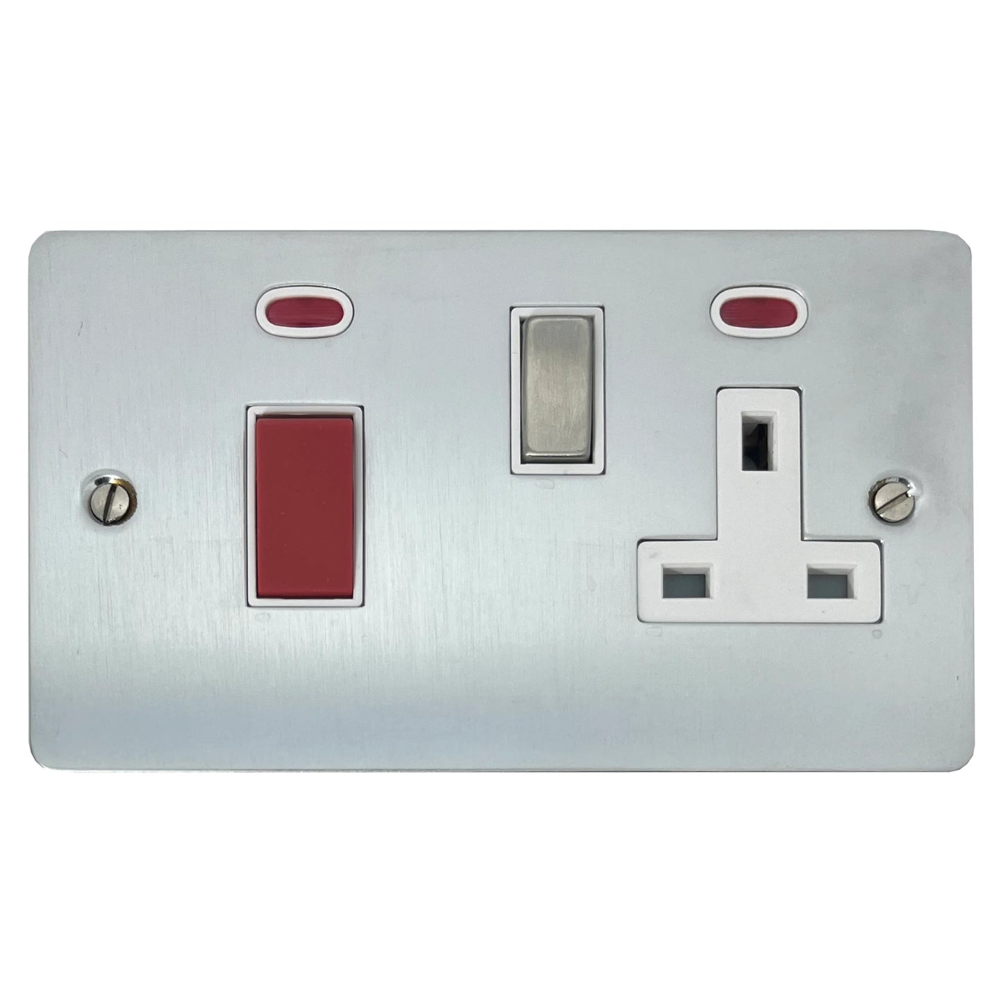 Flat Satin Chrome Cooker Socket