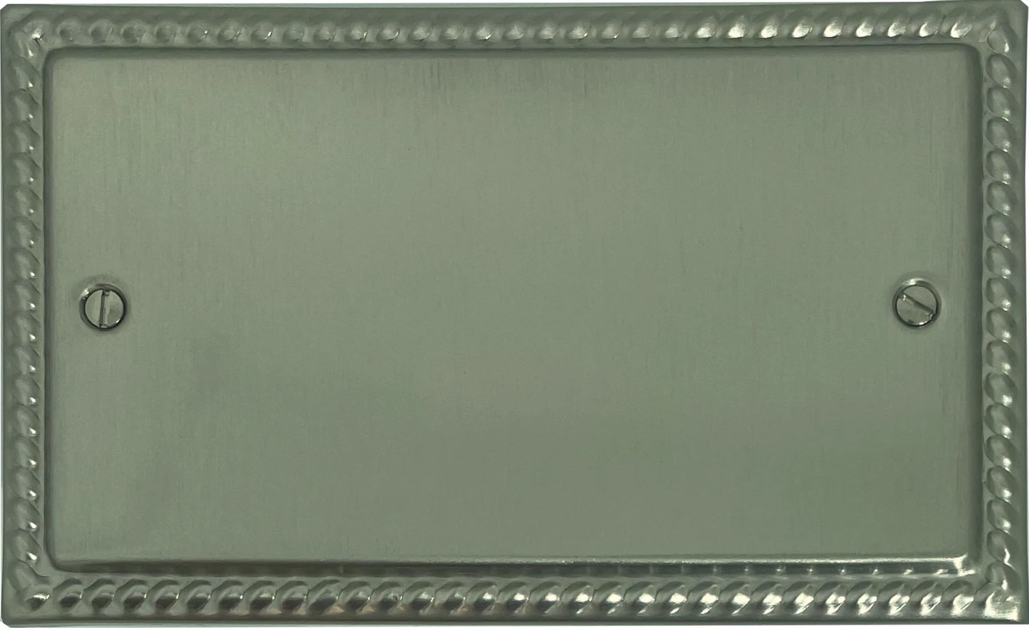 Monarch Satin Nickel 2 Gang Blank Plate