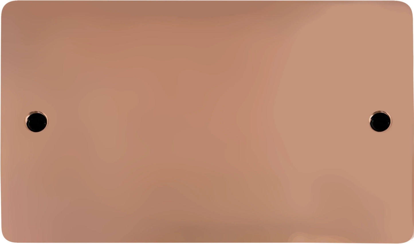 Flat Bright Copper 2 Gang Blank