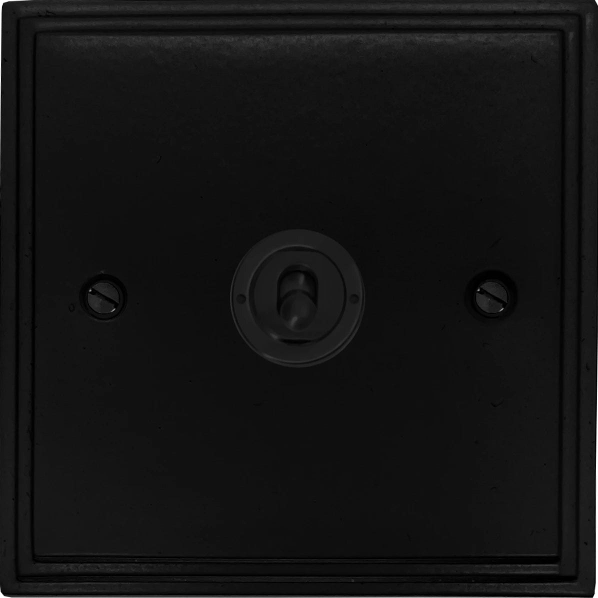 Victorian Flat Black 1 Gang Toggle (Flat Black Toggle)